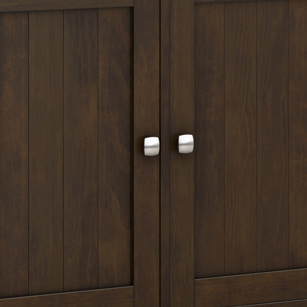 Acadian SOLID WOOD Wide Entryway Storage Cabinet, Brown