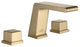 CASAINC Roman Tub 3 Hole Bathtub Sink Faucet Set Waterfall Spout, Brushed Gold