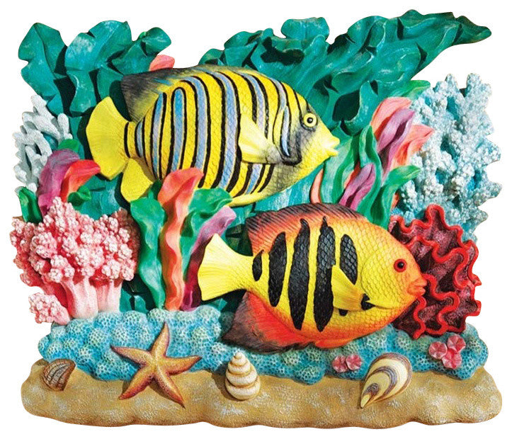 Majestic Striped Angelfish Plaque