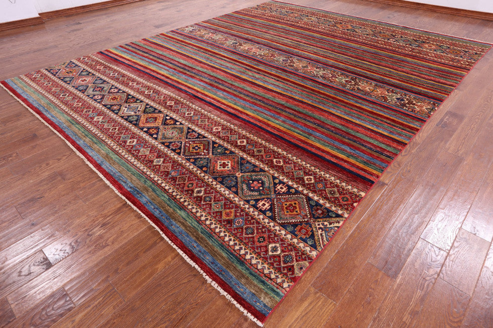 10' 0" X 12' 10" Super Kazak Khorjin Hand-Knotted Rug Q5239