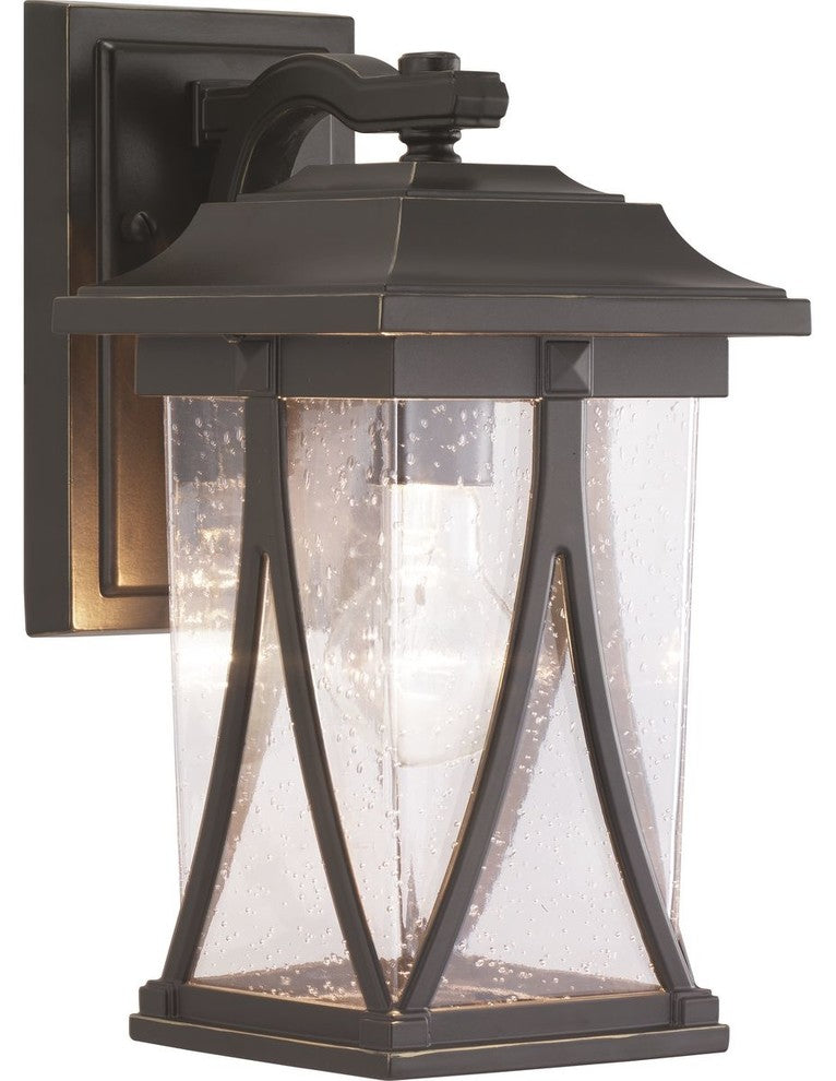 Abbott Collection 1-Light Small Wall Lantern, Antique Bronze
