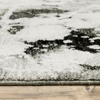 Elements Misty Shadows Charcoal/White Area Rug, 7'10"x10'10"