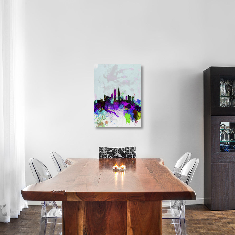 "Kuala Lumpur Watercolor Skyline" Fine Art Print