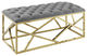 Modway Intersperse Bench, Gold Gray