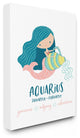The Kids Room Fun Modern Zodiac Aquarius Mermaid Canvas Wall Art, 16"x20"
