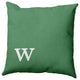 18"x18" Modern Monogram Decorative Throw Pillow, Sage