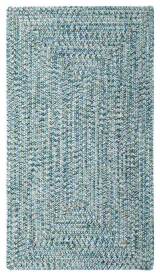 Sea Pottery Concentric Braided Rectangle Rug, Blue, 9'2"x13'2"