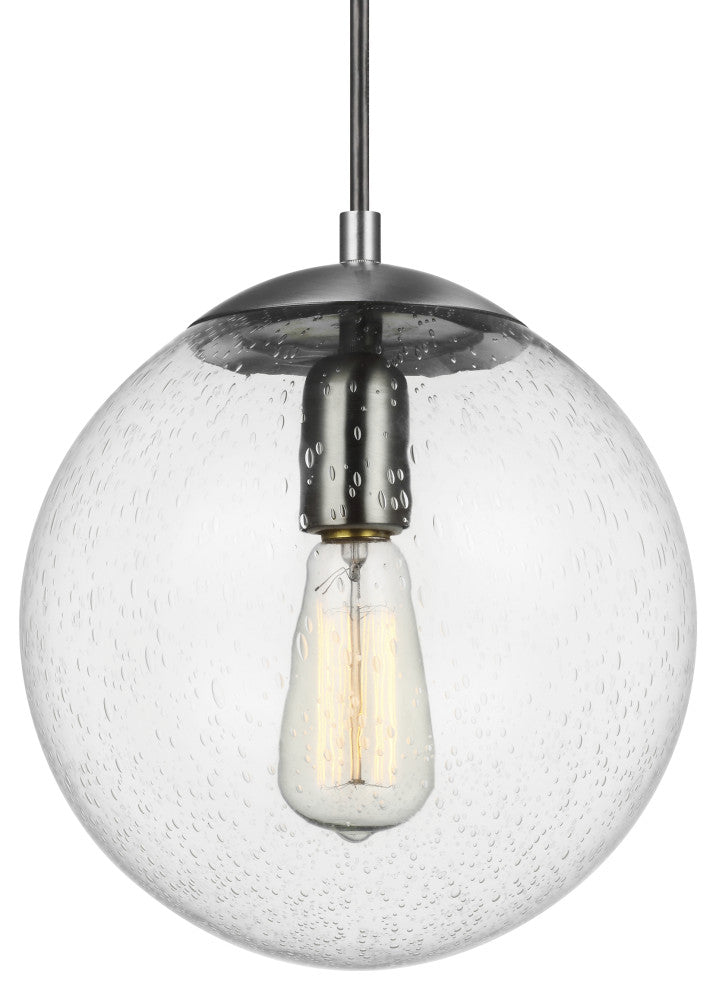 Leo 1-Light Pendant, Satin Aluminum