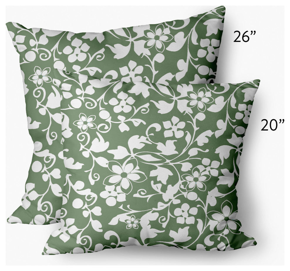 Evelyn Decorative Throw Pillow, Sage, 26"x26"