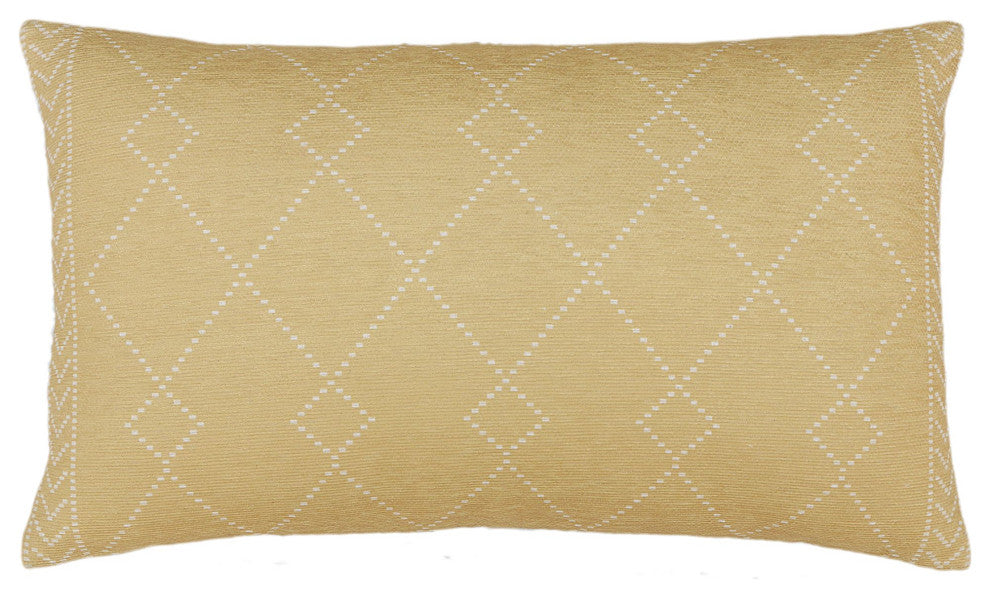 Gold Machine Woven Iredell Throw Pillow, 16" x 26"