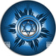 Jewish Symbols, Modern Digital Art Round Metal Wall Art, 38"