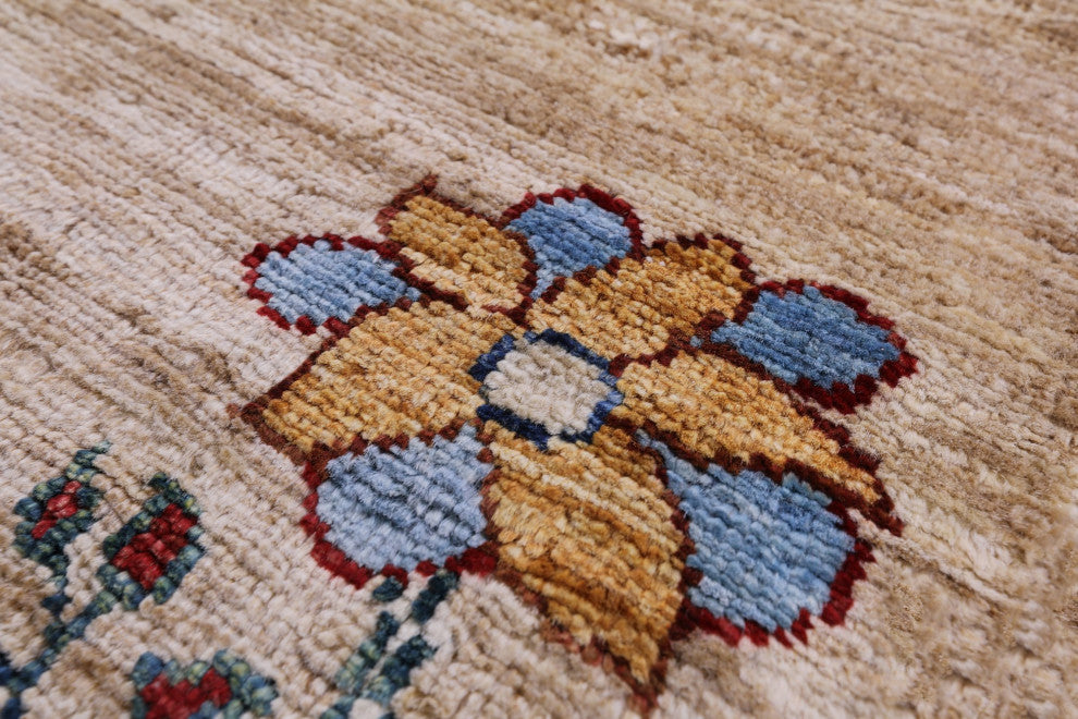 Persian Gabbeh Tribal Hand Knotted Rug 4' 1" X 6' 1" Q11261