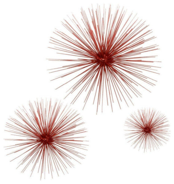 Erizo Spiked Medium Red Sphere