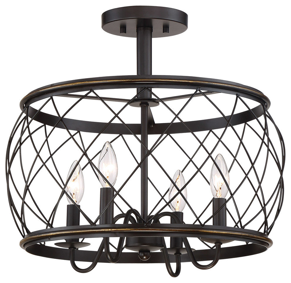 Quoizel Dury Four Light Semi-Flush Mount RDY1717PN