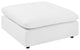 Commix Down Filled Overstuffed Vegan Leather 6-Piece Sectional Sofa - White