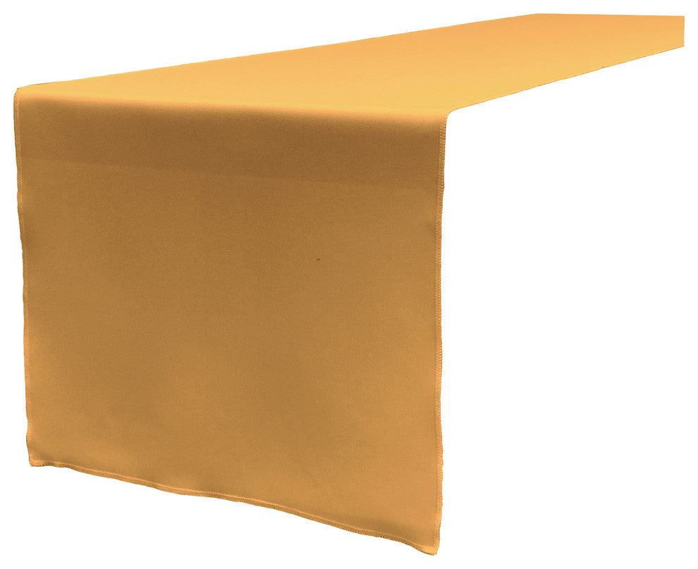 LA Linen Polyester Poplin Table Runner 14 by 108", Gold