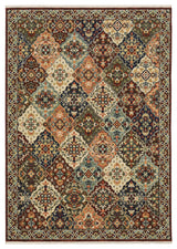 Oriental Weavers Lilihan 050X6 Trefoil Rug, Red, 3'3"x5'