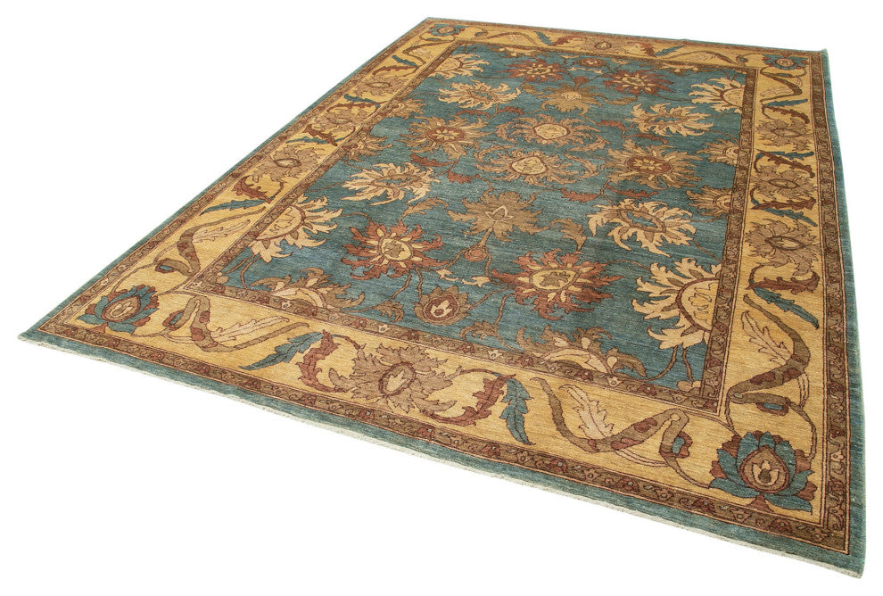 Rug N Carpet - Handmade Oriental 10' 4" x 14' 2" Decorative Large Oushak Rug
