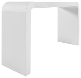 Toulon Oak Veneer Console Table, White