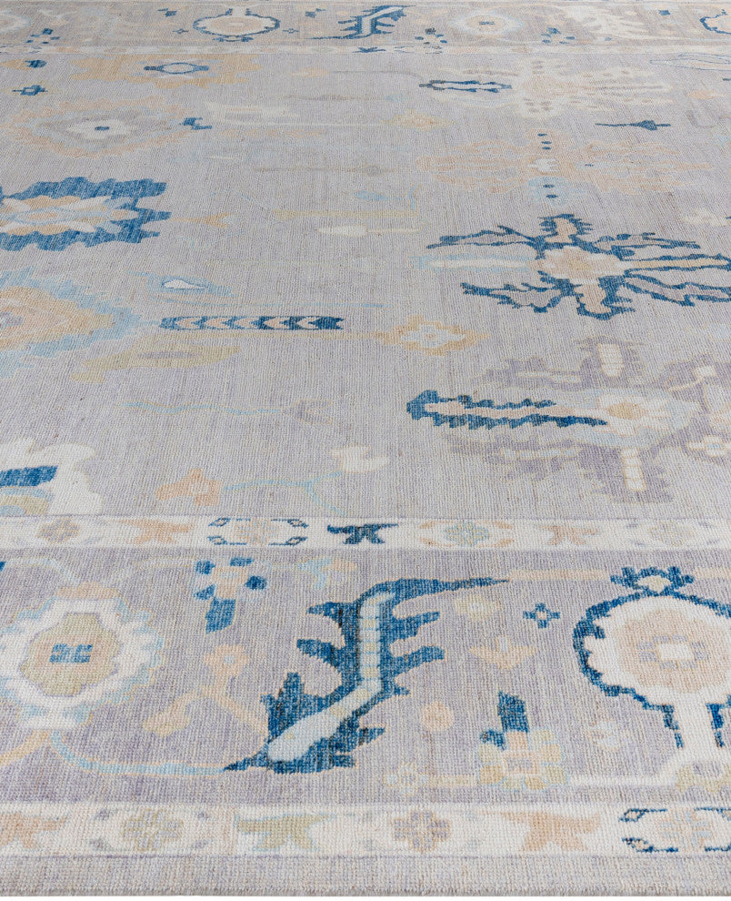 Oushak One-of-a-Kind Hand-Knotted Area Rug Gray, 10'0" x 13'8"