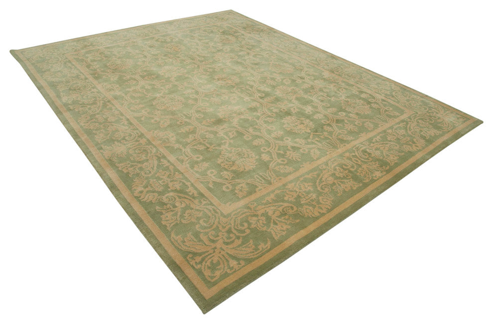 Rug N Carpet - Hand-Knotted Oriental 8' 2" x 10' 2" Pastel Oushak Area Rug