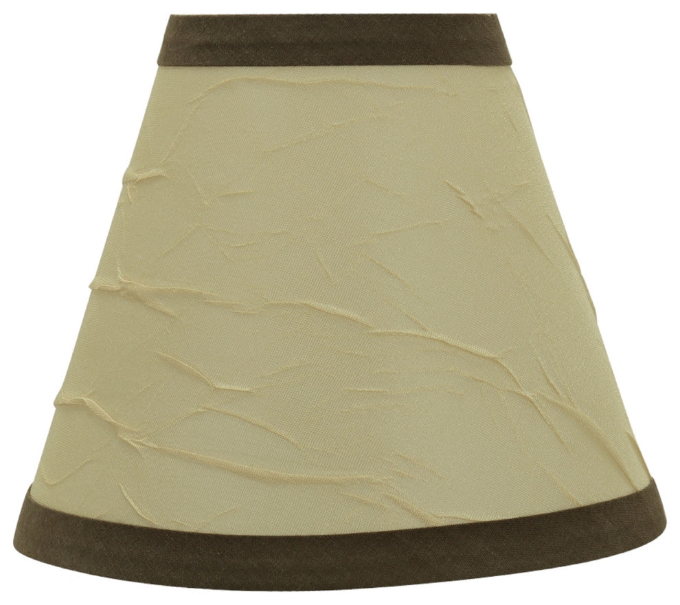 32121-6 Small Hardback Empire  Chandelier Clip On Lamp Shade Beige 3"x6"x5"