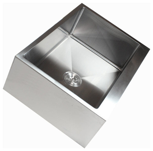 30" Apron Flat Front Stainless Steel Kitchen Single Sink Package