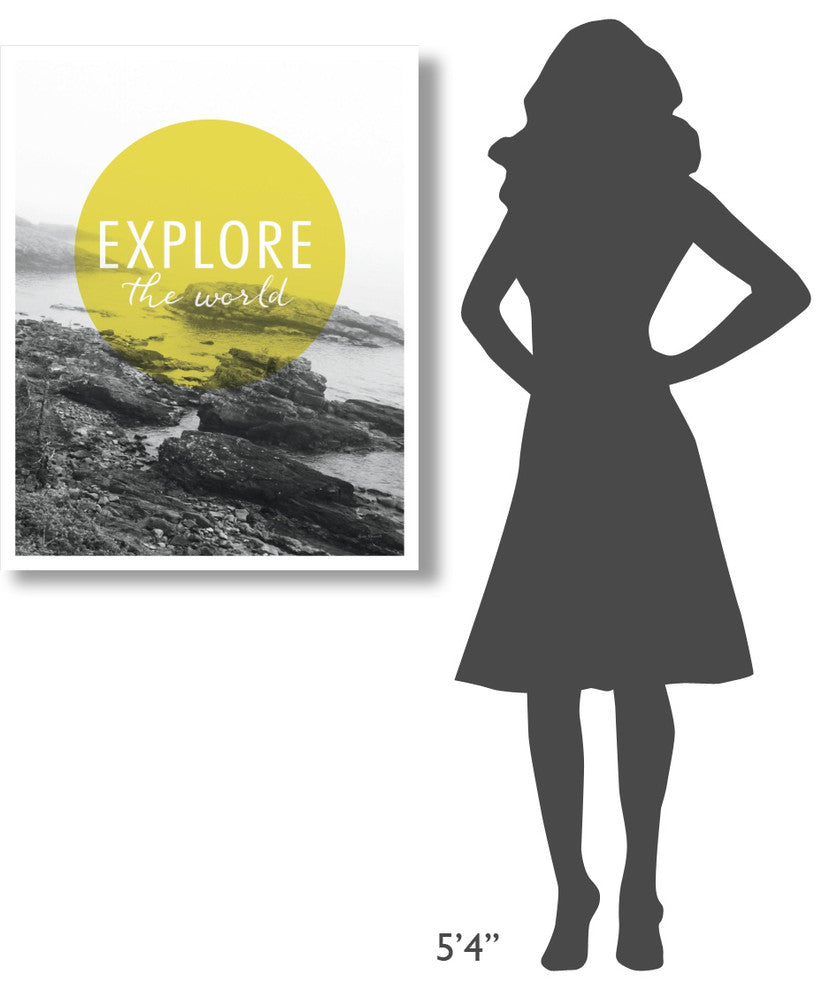 "Explore the World" Digital Paper Print by Laura Marshall, 30"x37"