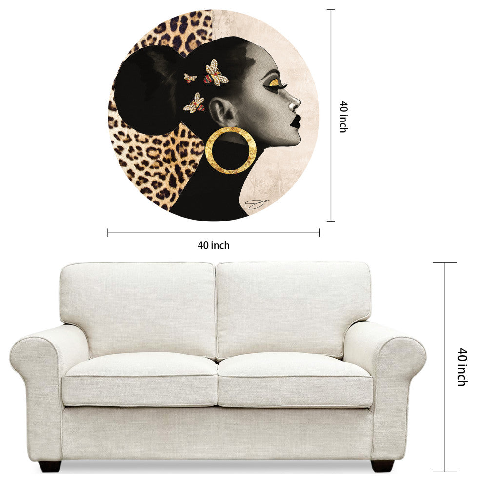 Beautiful Woman Printed Wall Art Unframed Free Floating Tempered Glass