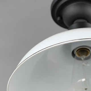 Maxim 35110 Granville 12"W Semi-Flush Ceiling Fixture - Gloss Black / Black