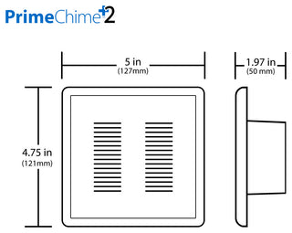 PrimeChime Plus 2 - Video Compatible Doorbell Chime Kit, Nickel, Decorative Button