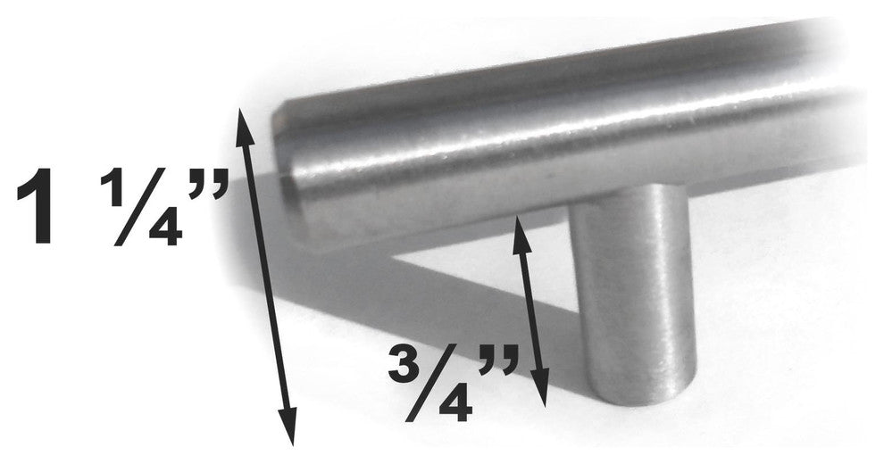 Bar Pull Cabinet Handle Brushed Nickel Solid Steel, 24" X 30"