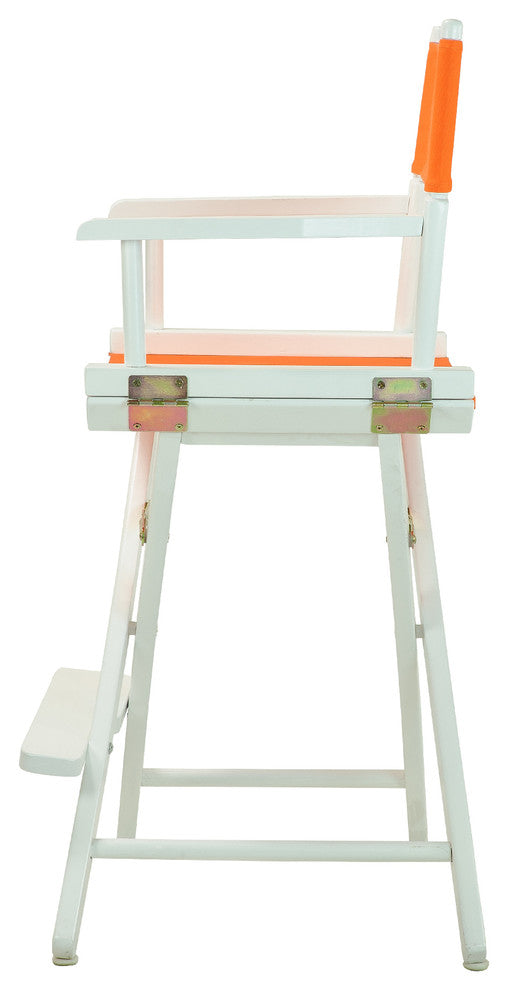 024" Director's Chair White Frame-Tangerine Canvas