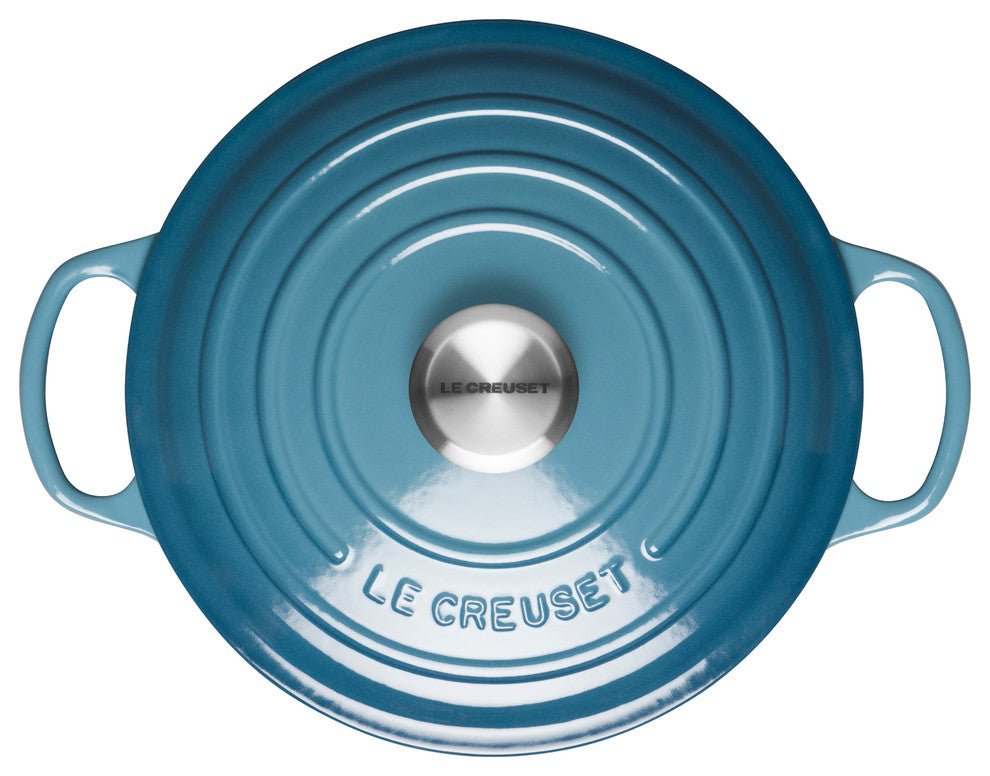Le Creuset Signature Cast Iron Round Casserole, 20 cm, Marine