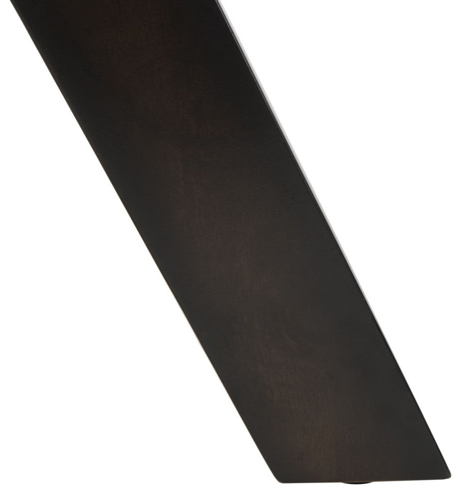 Safavieh Couture Luis Round Wood Dining Table, Black Charcoal