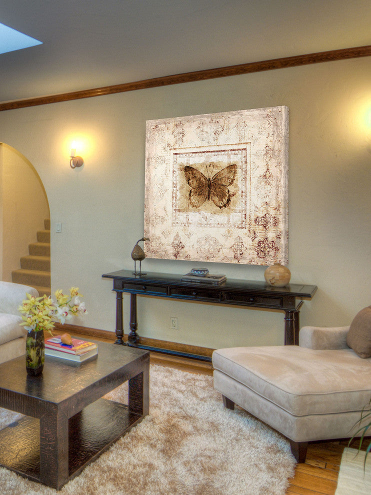 "Antique Butterfly II" Painting Print on Canvas by Irena Orlov
