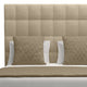 Nativa Interiors Moyra Box Bed, Flax, King, Headboard Height: Medium