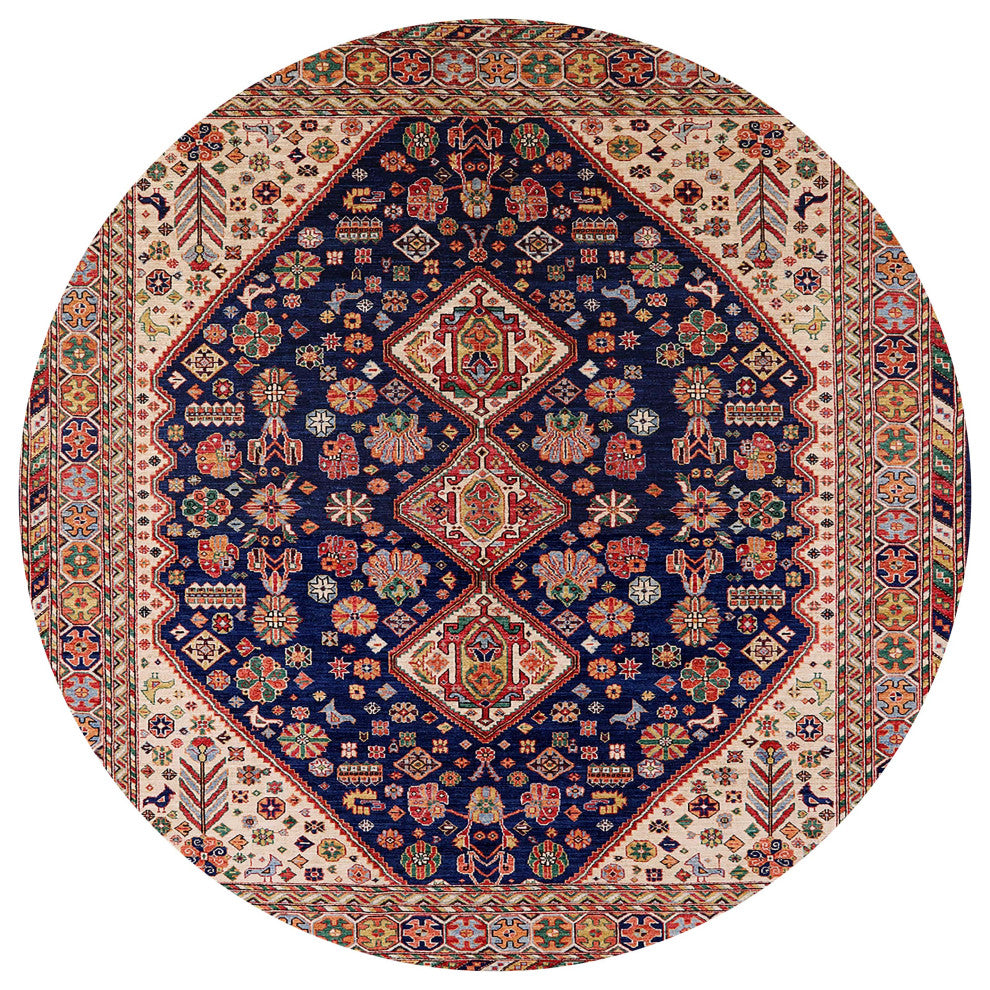Ahgly Company Indoor Round Mid-Century Modern Area Rugs, 7' Round
