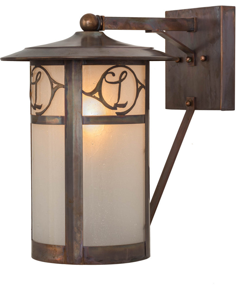10 Wide Fulton Personalized Monogram Solid Mount Wall Sconce