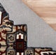 7??Maroon and Gray Medallion Area Rug