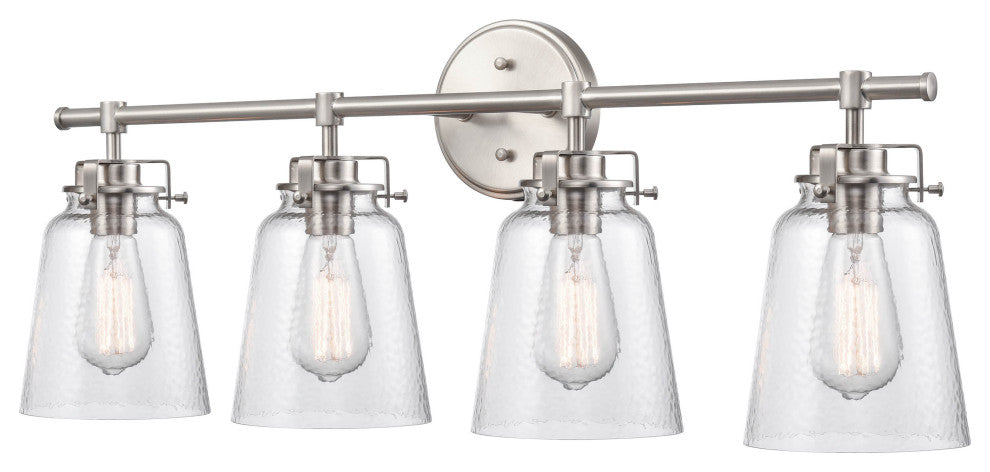 4 Light 31.25" Brushed Nickel Vanity Light