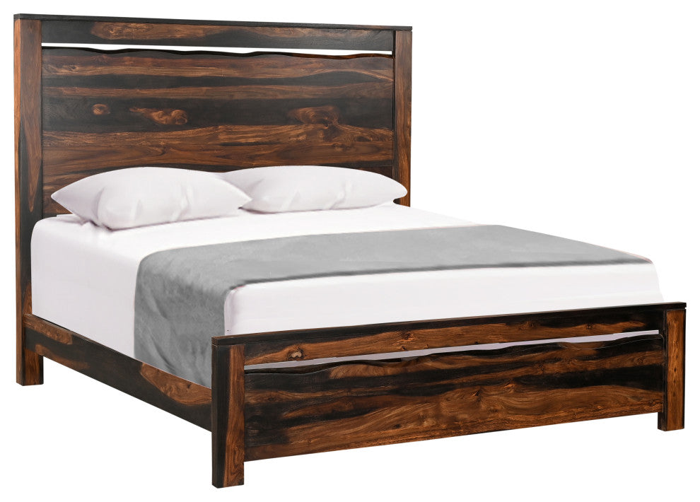 Aubrey Live Edge Wood Panel Bed, King