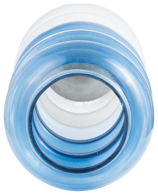 Glass, 17"H Accordion Vase, Blue