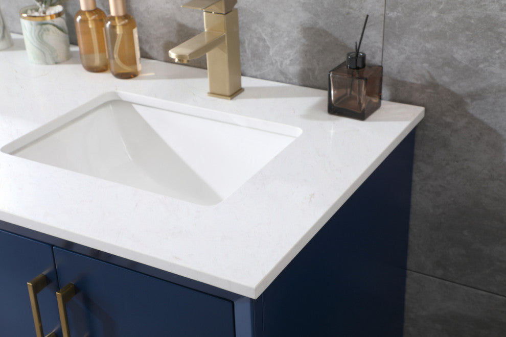 54" SIngle Bathroom Vanity, Blue