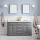 60" Palace Quartz Carrara Cashmere Gray Vanity With Chrome Hardware