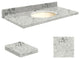 Quartz 31"x22" Vanity Top, Single Faucet Hole, Winter Wonder, Biscuit Bowl