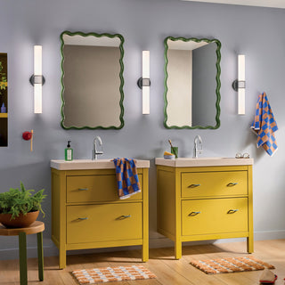 24.25" Bath Bar Medium LED With White Glass