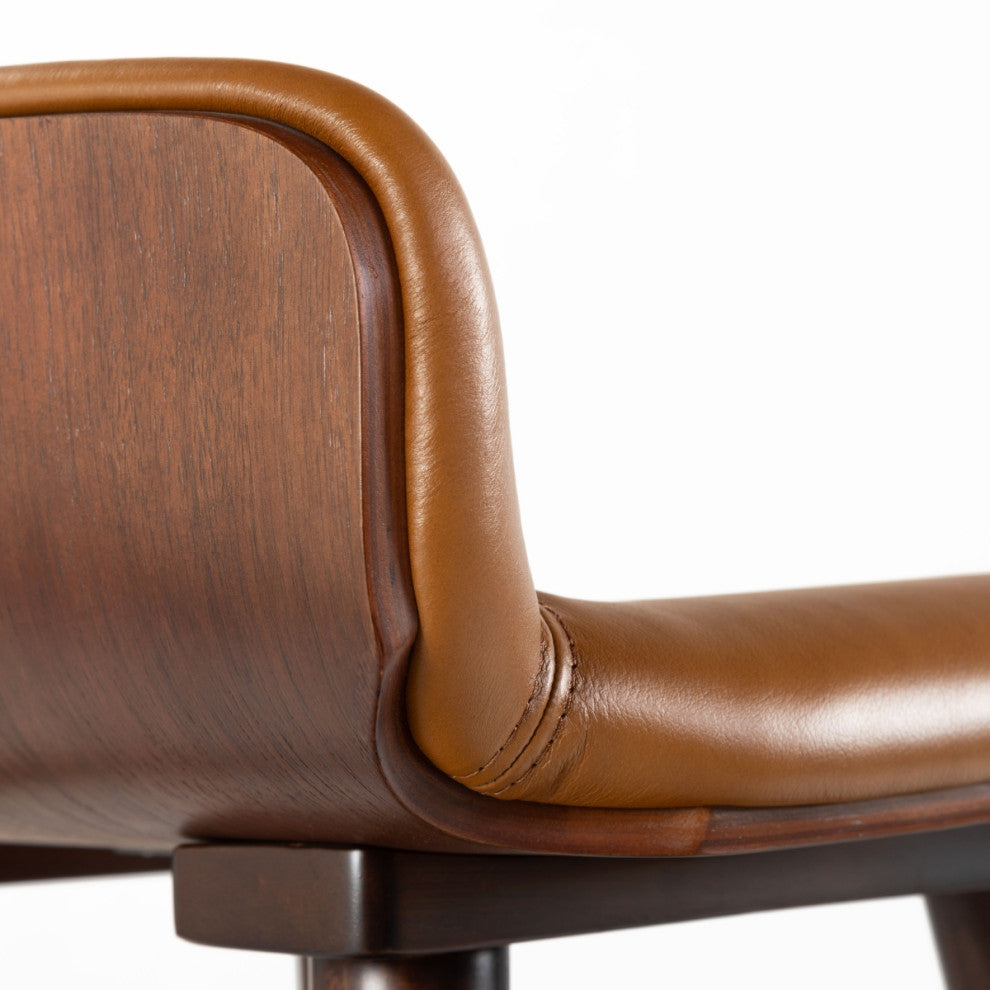 Safavieh Couture Tazmyn Barstool, Brown/Walnut