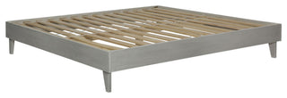 Solid Wood King Platform Bed - Grey Brush