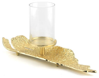 Lava Metal Candle Holder, Small, Gold